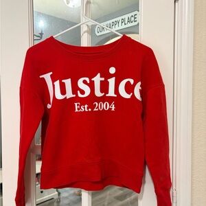 Justice Bold Red Pullover